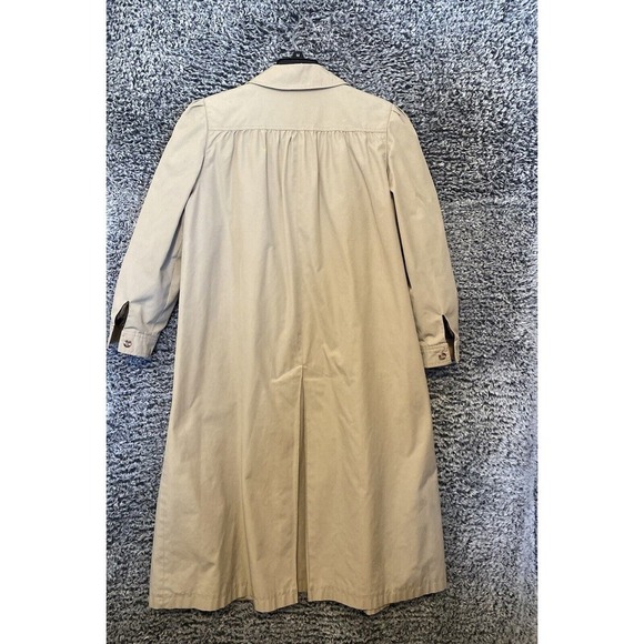 Vtg Sharon Rainwear 11/12 Khaki Tan Women's Classic Lined Trench Coat - Picture 4 of 13